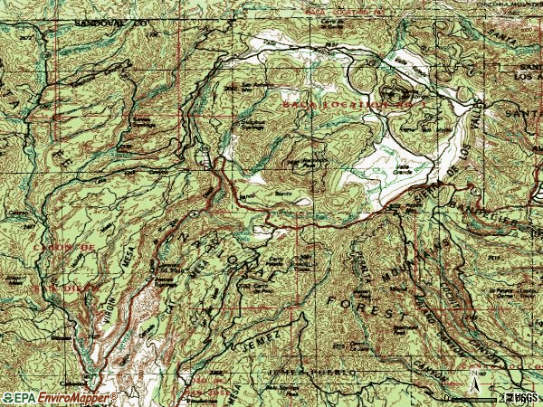 Zip code 87025 topographic map