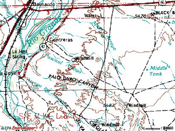 Zip code 87028 topographic map
