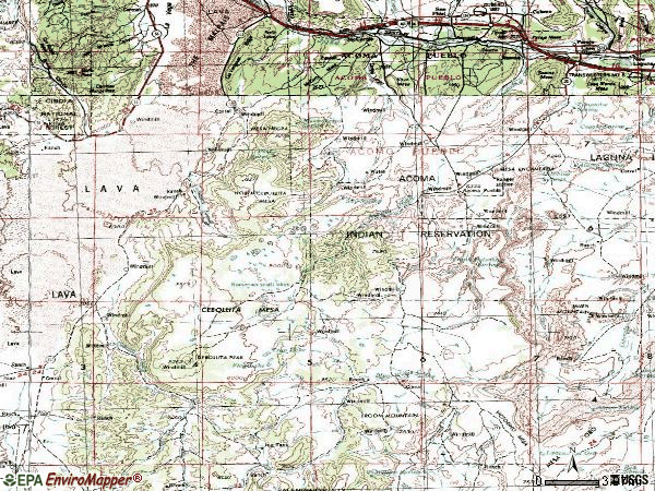 Zip code 87034 topographic map