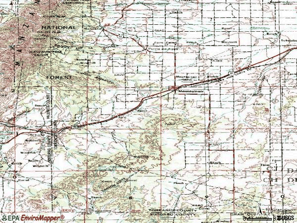 Zip code 87036 topographic map