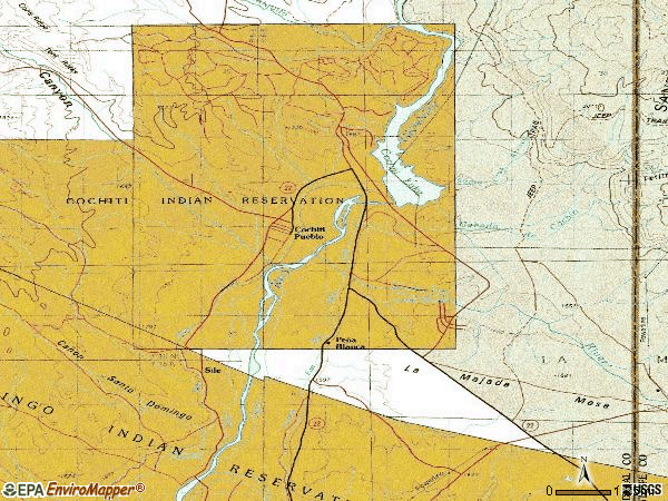 Zip code 87041 topographic map