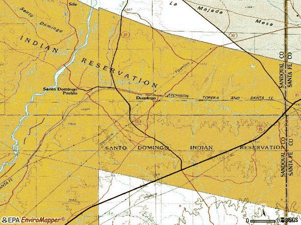 Zip code 87052 topographic map