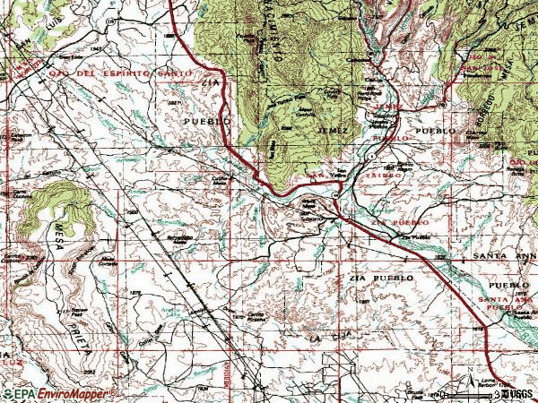 Zip code 87053 topographic map