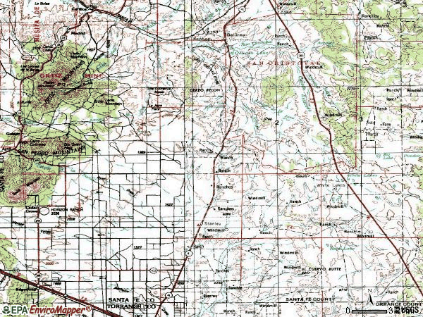 Zip code 87056 topographic map