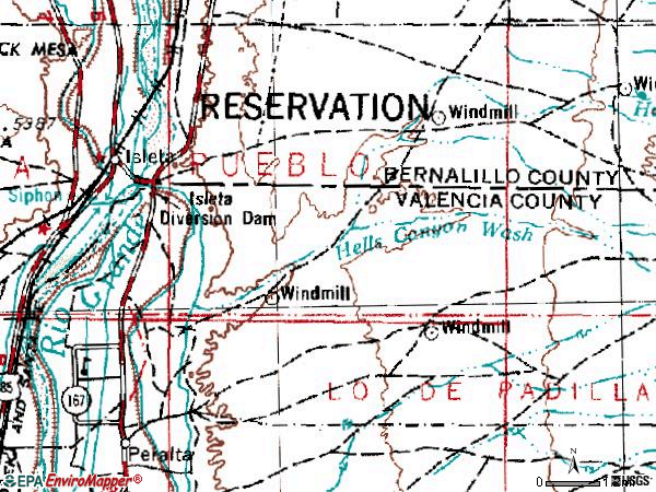 Zip code 87068 topographic map
