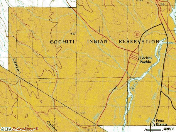 Zip code 87072 topographic map