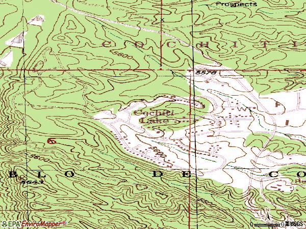 Zip code 87083 topographic map
