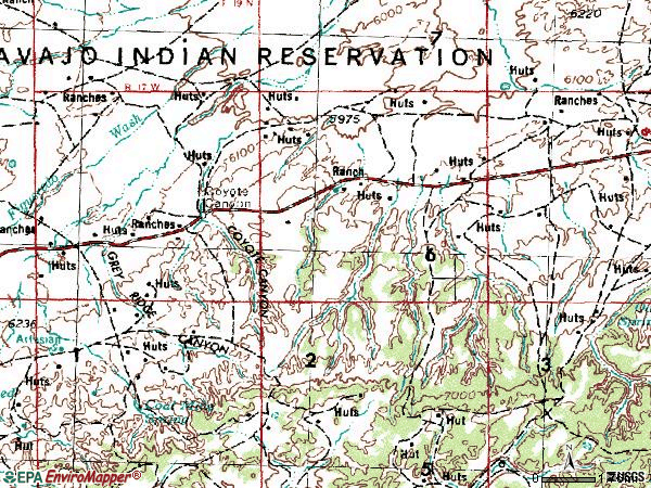 Zip code 87310 topographic map