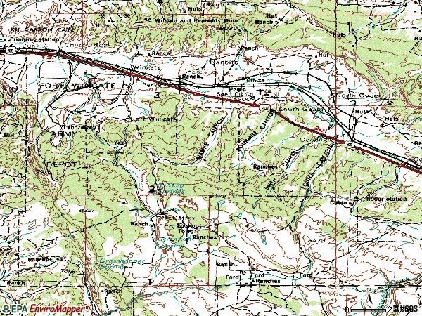 Zip code 87316 topographic map