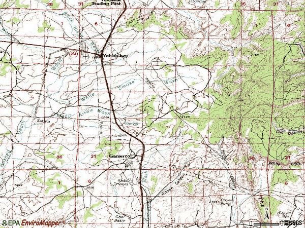 Zip code 87317 topographic map