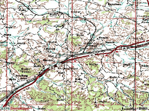 Zip code 87319 topographic map