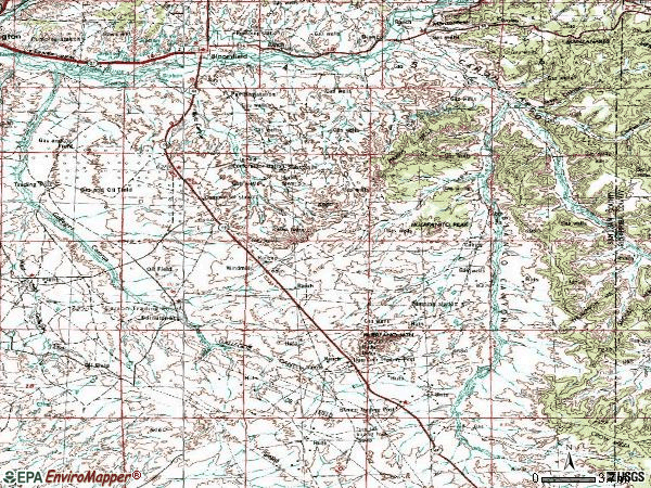 Zip code 87413 topographic map