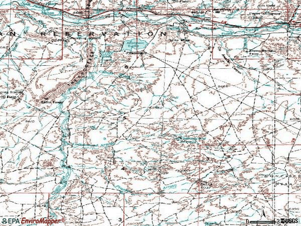 Zip code 87416 topographic map