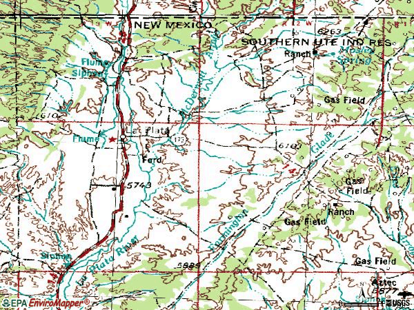 Zip code 87418 topographic map