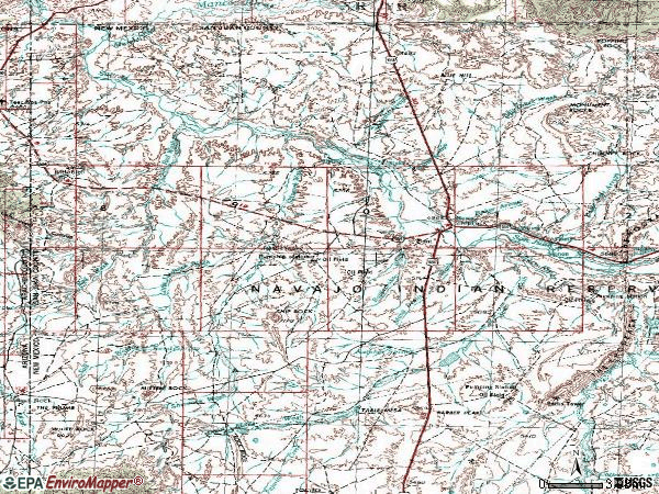 Zip code 87420 topographic map