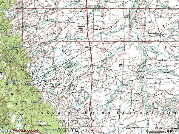 Zip code 87455 topographic map