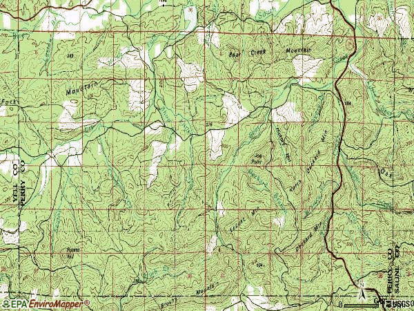 Zip code 00728 topographic map