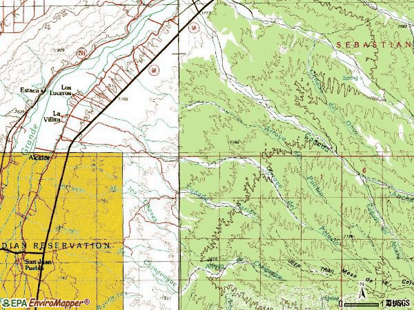 Zip code 87511 topographic map