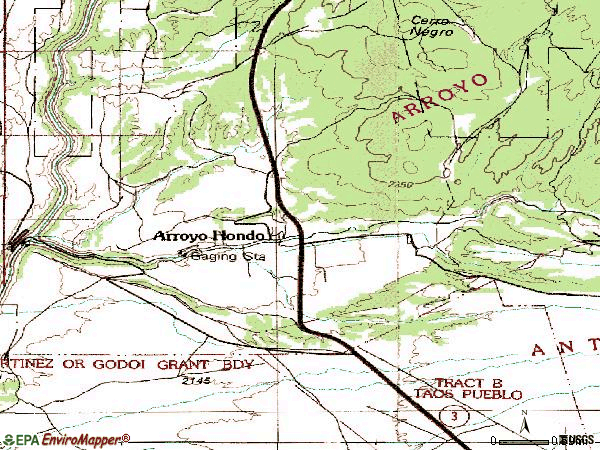 Zip code 87513 topographic map