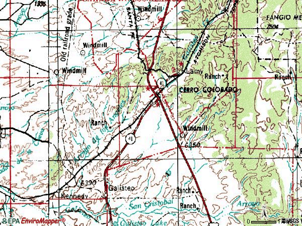 Zip code 87540 topographic map