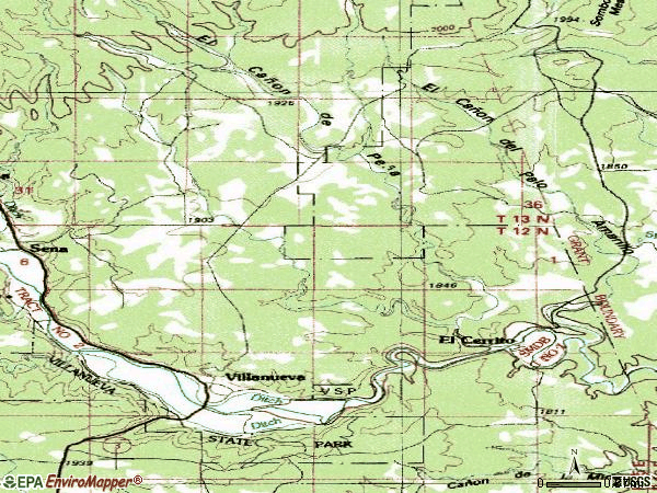 Zip code 87583 topographic map