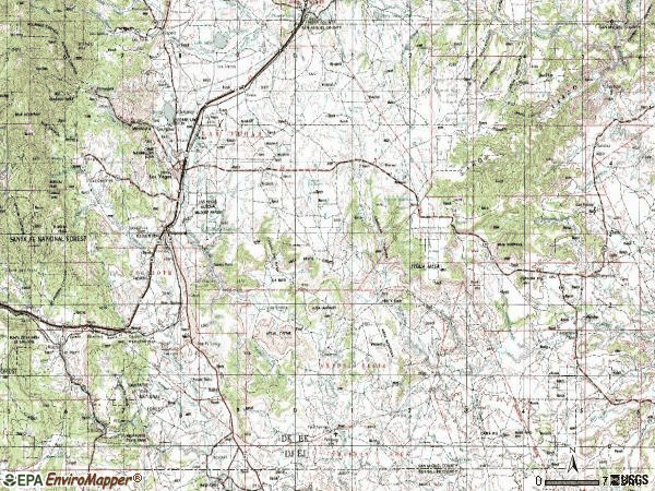 Zip code 87701 topographic map