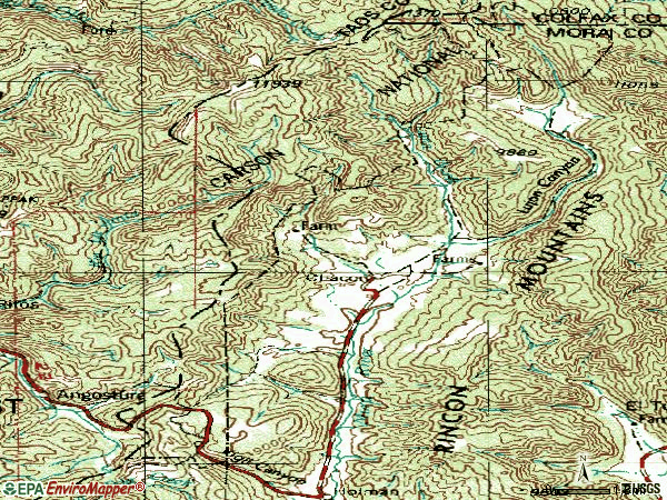 Zip code 87713 topographic map
