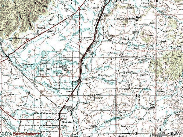 Zip code 87728 topographic map