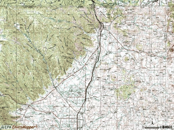 Zip code 87740 topographic map