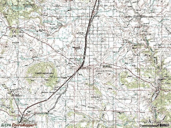 Zip code 87752 topographic map