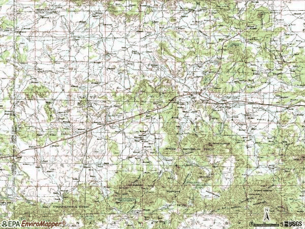 Zip code 87829 topographic map