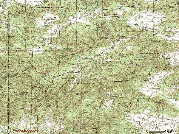 Zip code 87830 topographic map