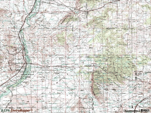 Zip code 87832 topographic map
