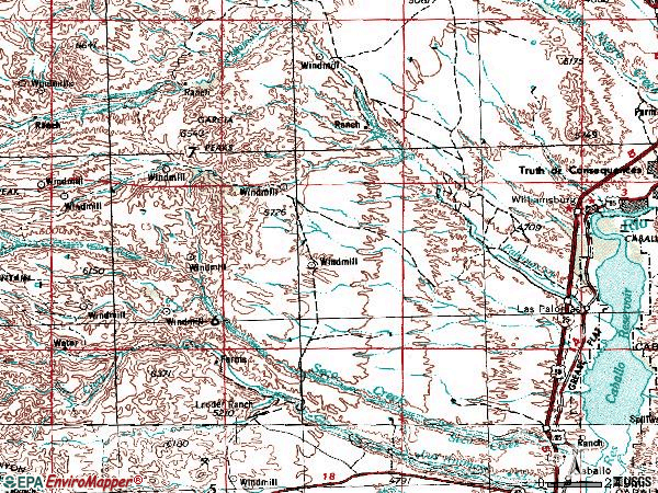 Zip code 87942 topographic map