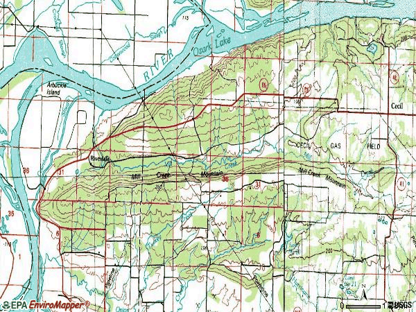 Zip code 72930 topographic map