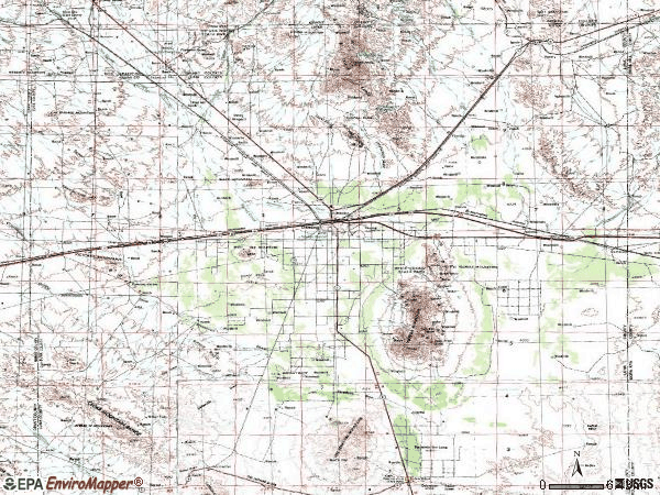 Zip code 88030 topographic map