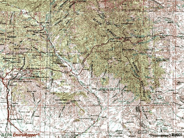 Zip code 88041 topographic map