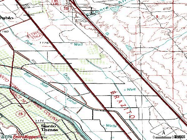 Zip code 88047 topographic map