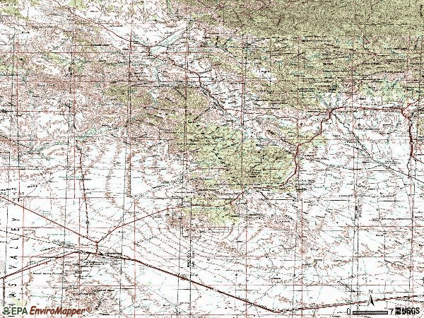 Zip code 88061 topographic map