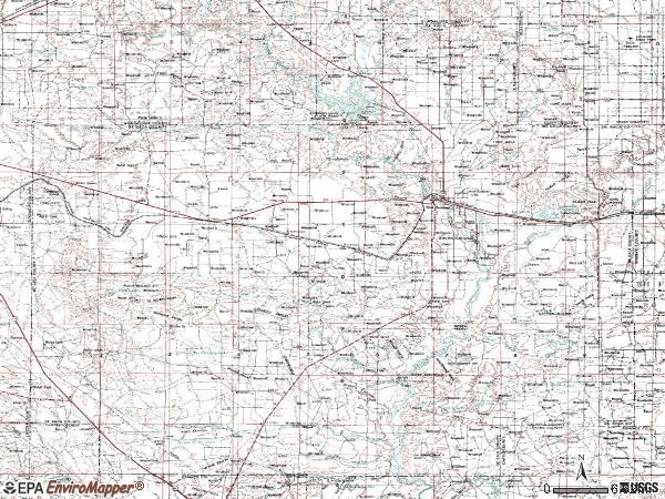 Zip code 88119 topographic map