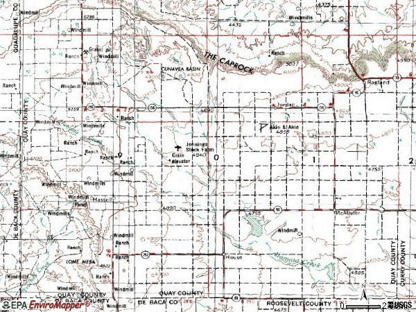 Zip code 88121 topographic map