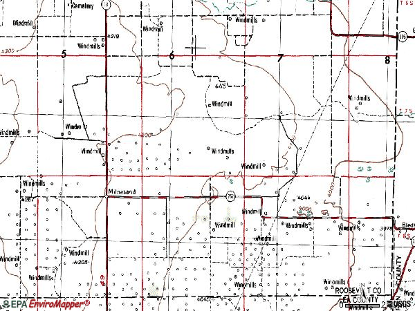 Zip code 88125 topographic map