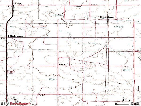 Zip code 88126 topographic map