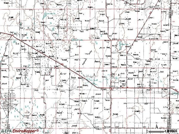 Zip code 88267 topographic map