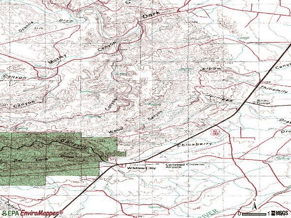 Zip code 88268 topographic map