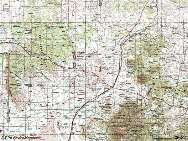 Zip code 88301 topographic map
