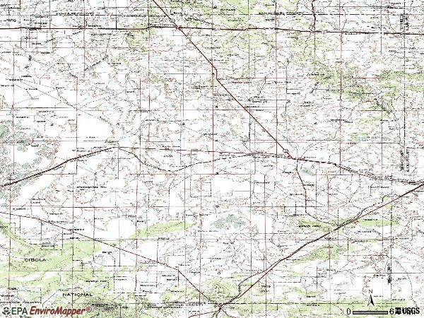 Zip code 88321 topographic map