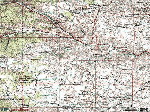 Zip code 88336 topographic map