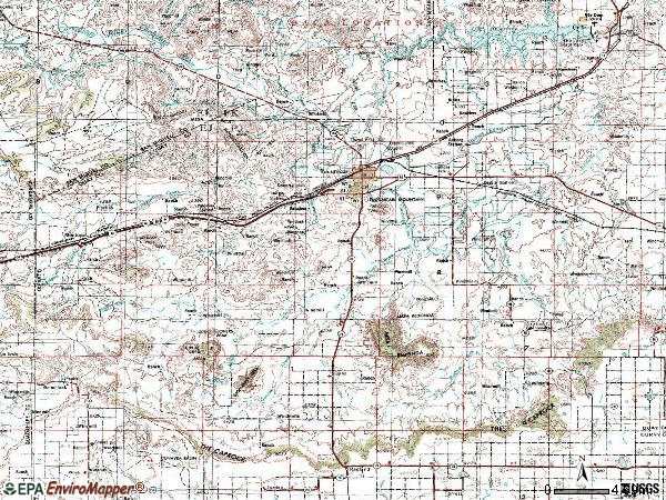 Zip code 88401 topographic map