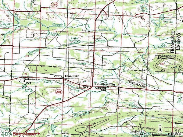 Zip code 72951 topographic map